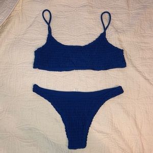 Two piece ribbed cheeky bikini
